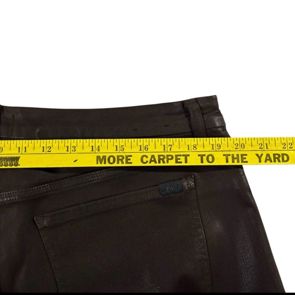 Jen7 by 7 For All Mankind 7FAM Ankle Skinny Leg Stretch Jeans Brown Sateen Sz 20 - Picture 9 of 10
